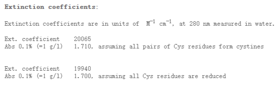 extinction coefficient